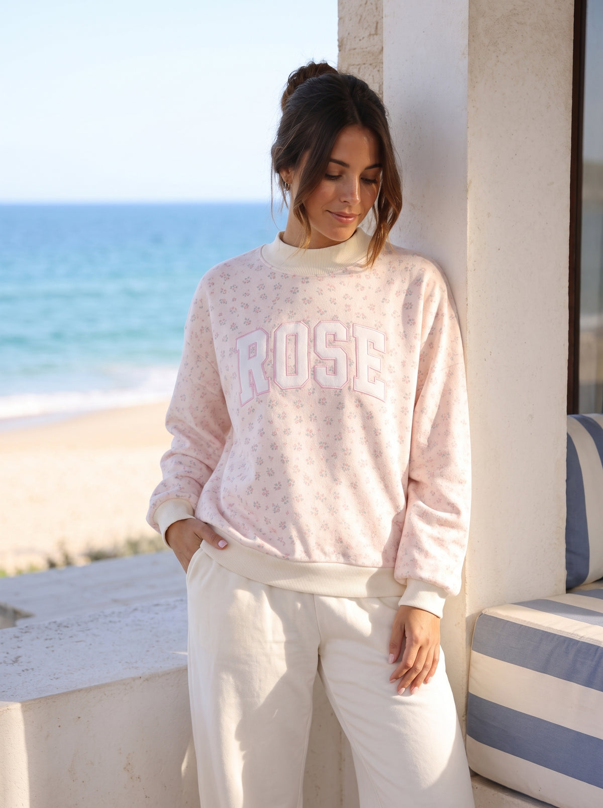 The Rose Mock Neck Sweatshirt