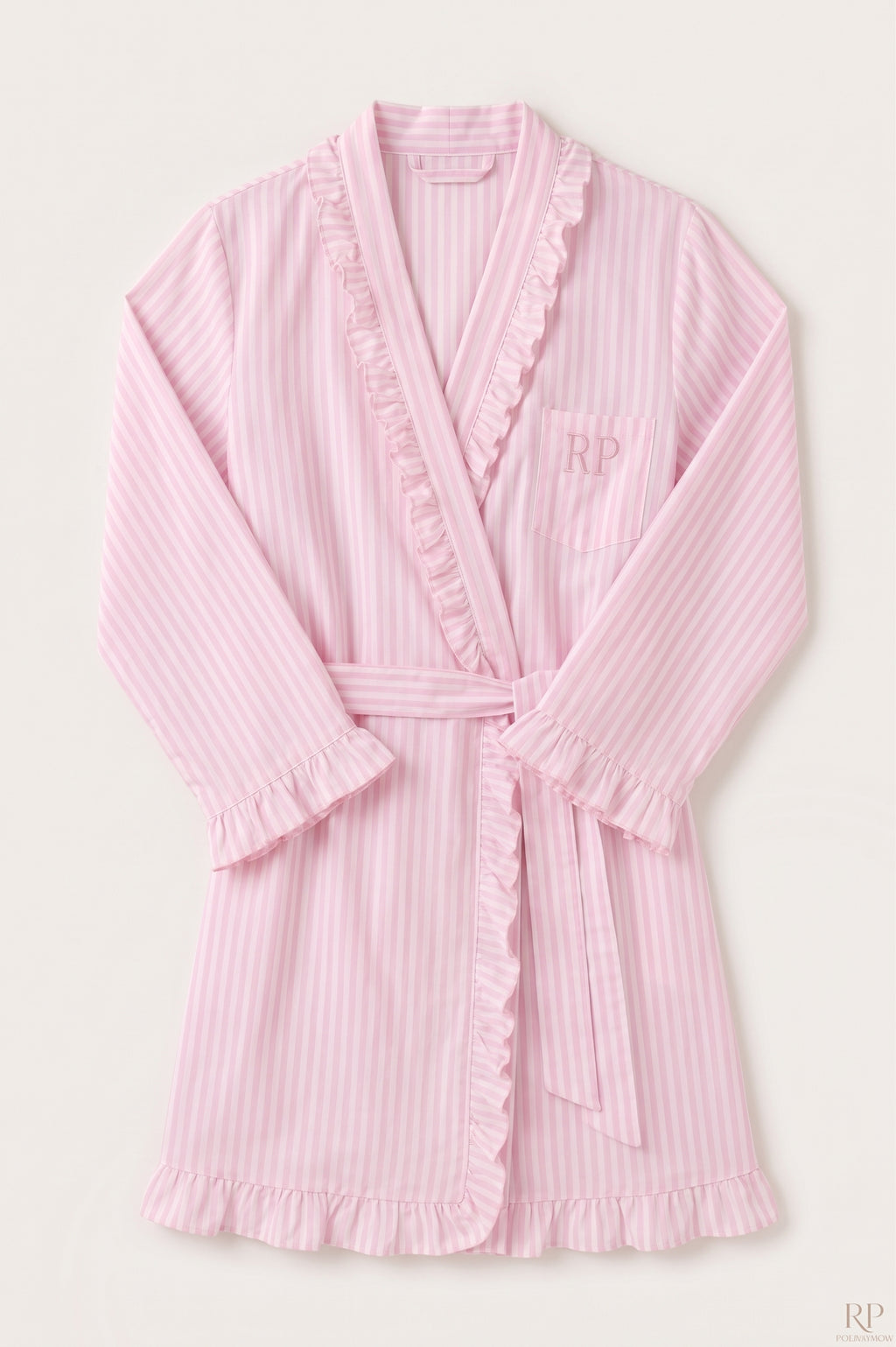 Ruffle Trim Robe