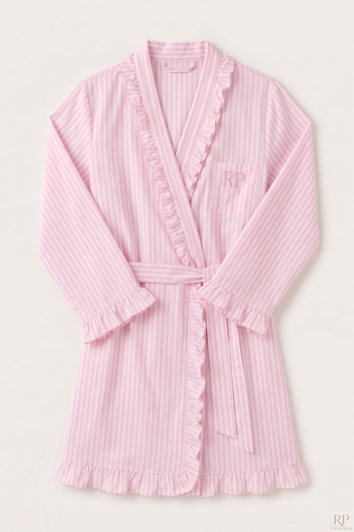 Ruffle Trim Robe
