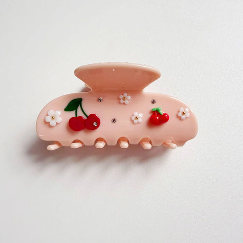Cherry & Daisy Claw Clip